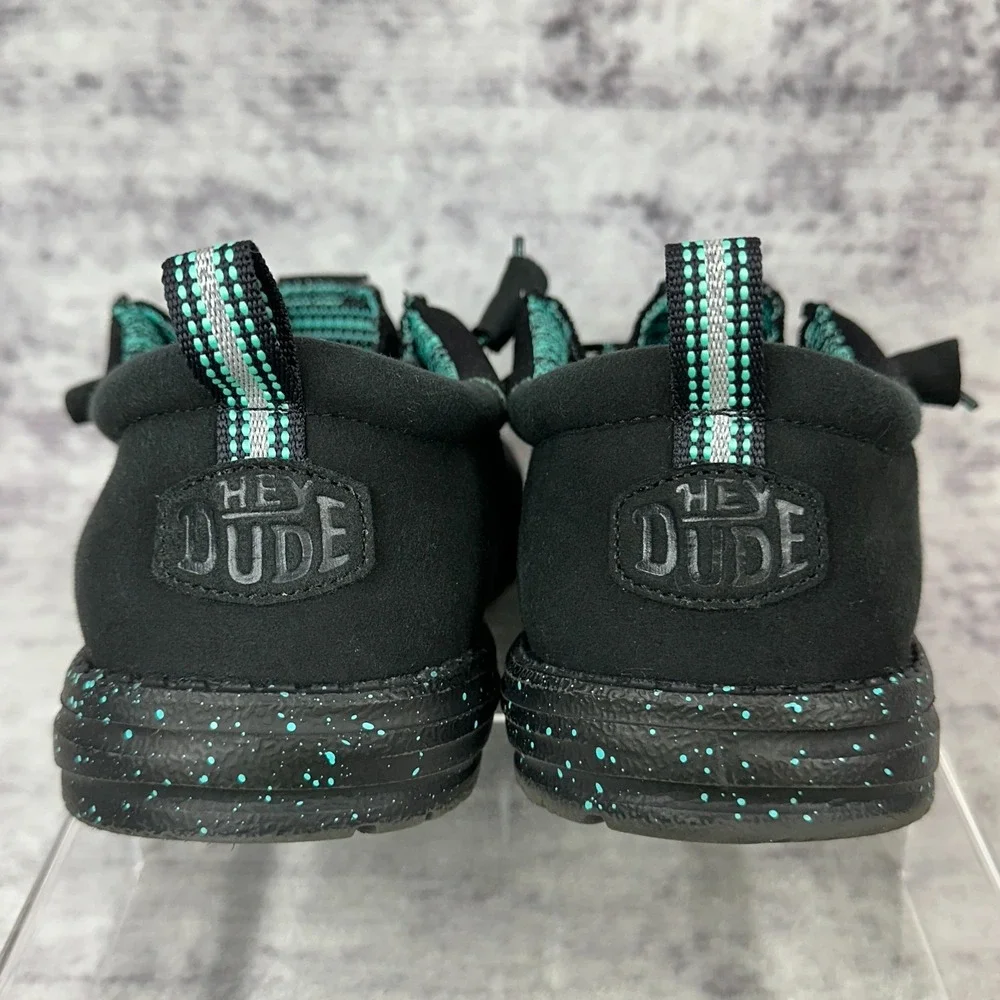 Hey Dude Dude Perfect x Wally Funk Men's 12 Teal Black‎ Slip-On Shoes 42886-3WT